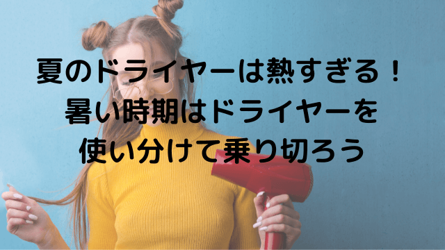 夏のドライヤーは熱すぎる 暑い時期はドライヤーを使い分けて乗り切ろう Dinksのハッピーライフ 夏のドライヤーは熱すぎる 暑い時期はドライヤーを使い分けて乗り切ろう Dinksのハッピーライフ